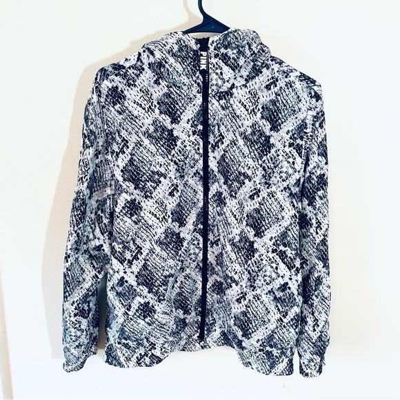 Victoria's Secret Pink Black/White Full Zip Hoodie Windbreaker Jacket Women's XS - Picture 9 of 11